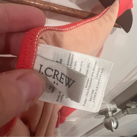 J crew scalloped one-piece swimsuit with bow Orange - Picture 7 of 8